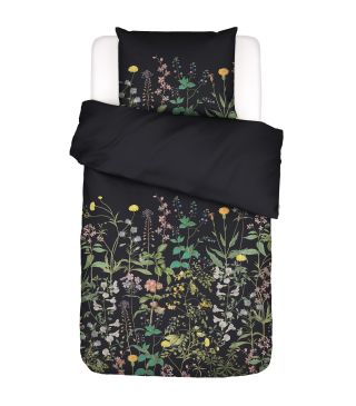 Essenza Augustina Antraciet Dekbedovertrek 1p set 140x200/220 + 1 sloop